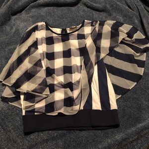 Anthropologie Striped/Checkered Blouse
